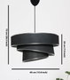 Opviq Lámpara de araña Couper - Negro y Plata